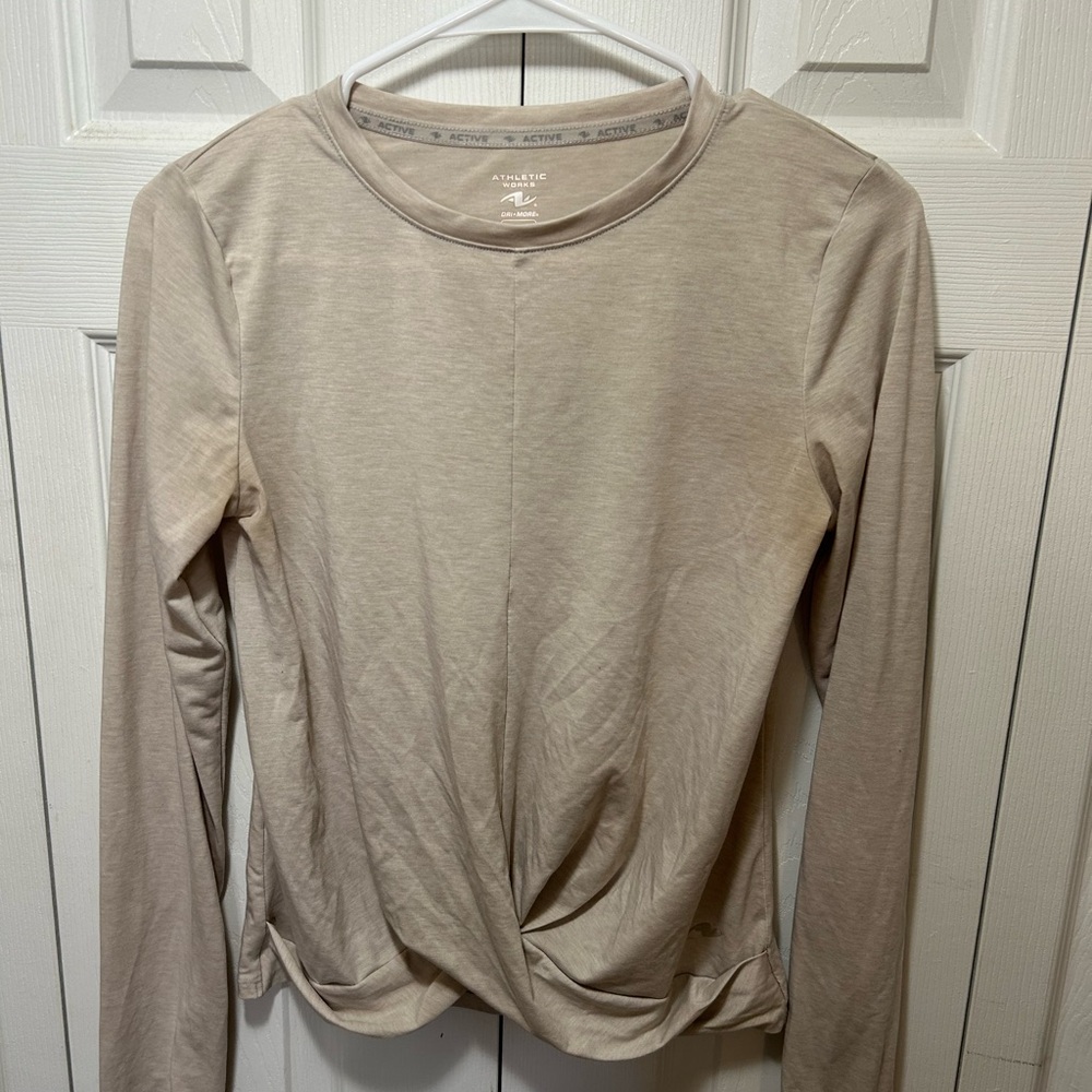Athleta Women's Cream Long Sleeve Top